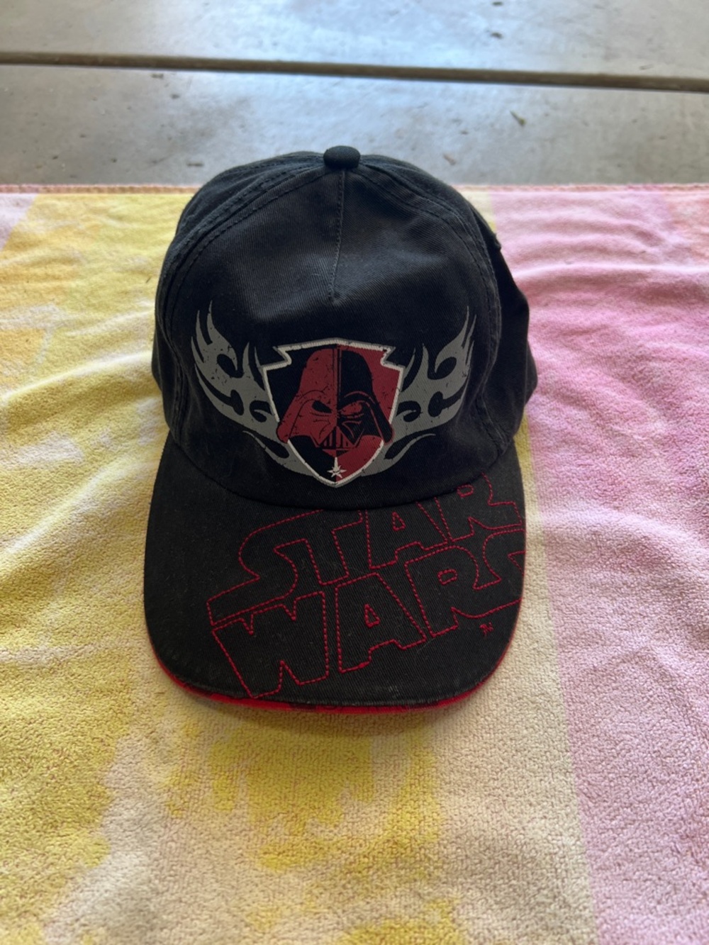 Vintage Star Wars Black and Red Darth Vader Embroidered Baseball Cap